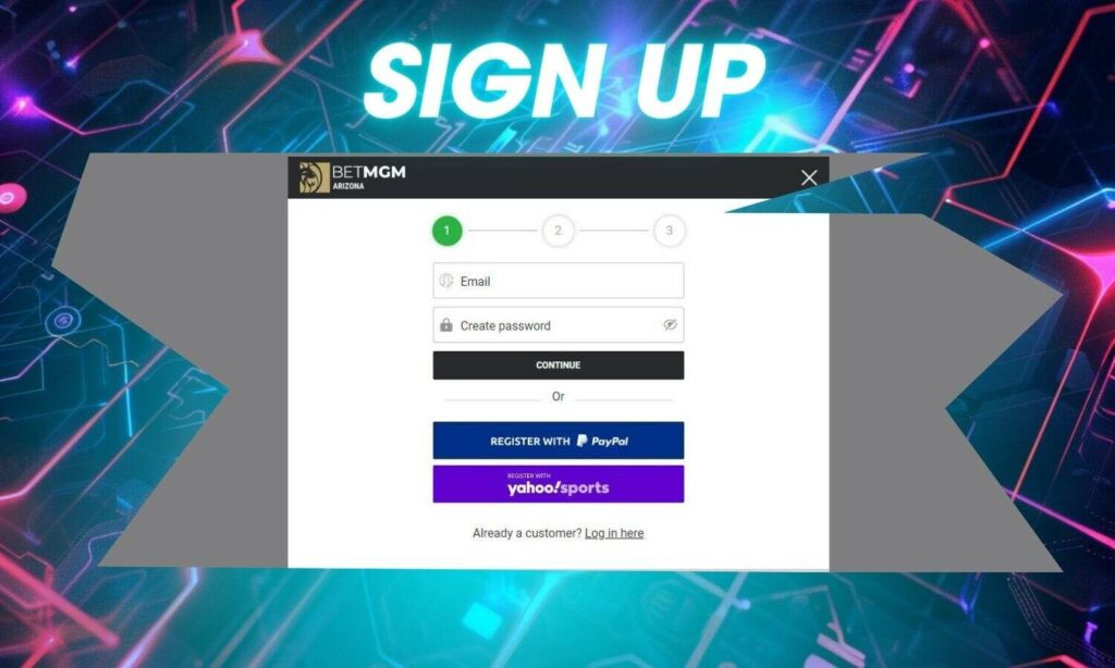 BetMGM crypto betting site Sign Up instruction