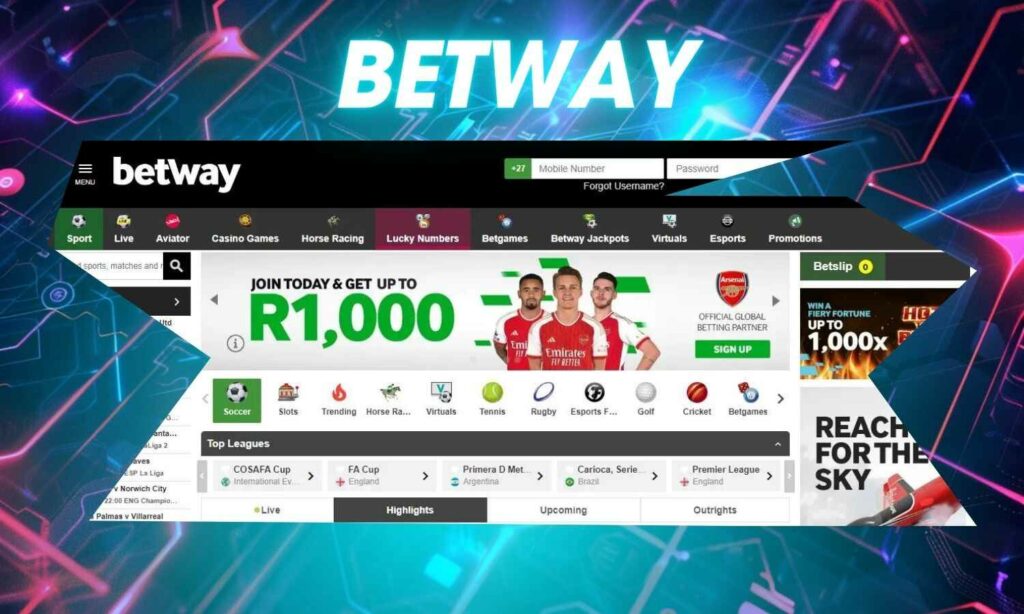 Betway sports betting website with crypto payments