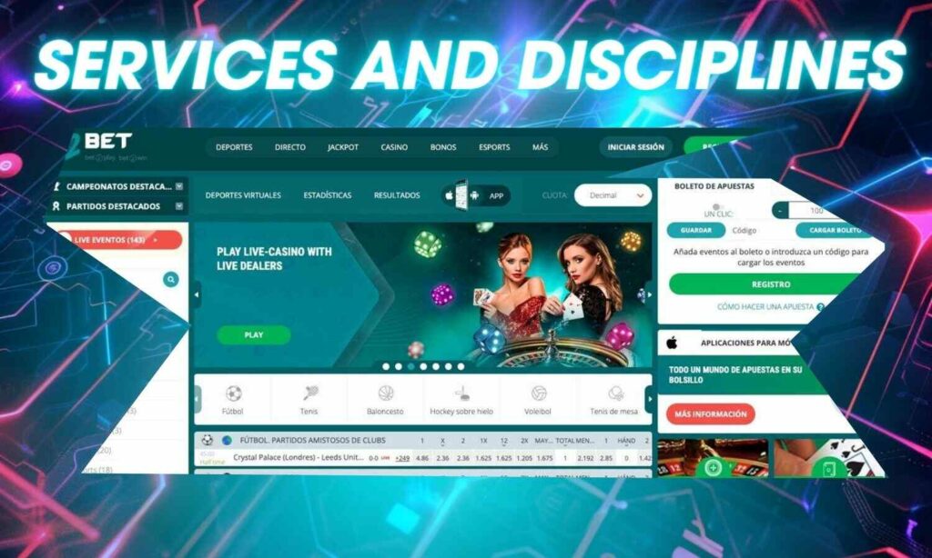 Sports 22Bet services and disciplines overview